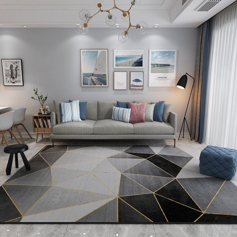 Nordic Decoration Rug Multi-Color Geometric Pattern Area Carpet Polyster Anti-Slip Backing Easy Care Washable Rug Clearhalo 'Area Rug' 'Modern' 'Rugs' Rug' 2374687