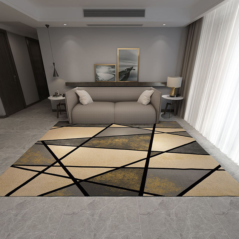 Nordic Decoration Rug Multi-Color Geometric Pattern Area Carpet Polyster Anti-Slip Backing Easy Care Washable Rug Camel Clearhalo 'Area Rug' 'Modern' 'Rugs' Rug' 2374688