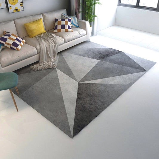 Nordic Decoration Rug Multi-Color Geometric Pattern Area Carpet Polyster Anti-Slip Backing Easy Care Washable Rug Grey Clearhalo 'Area Rug' 'Modern' 'Rugs' Rug' 2374689