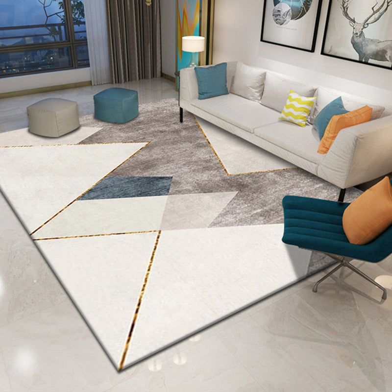 Multi Color Nordic Rug Polypropylene Geo Patterned Area Carpet Pet ...