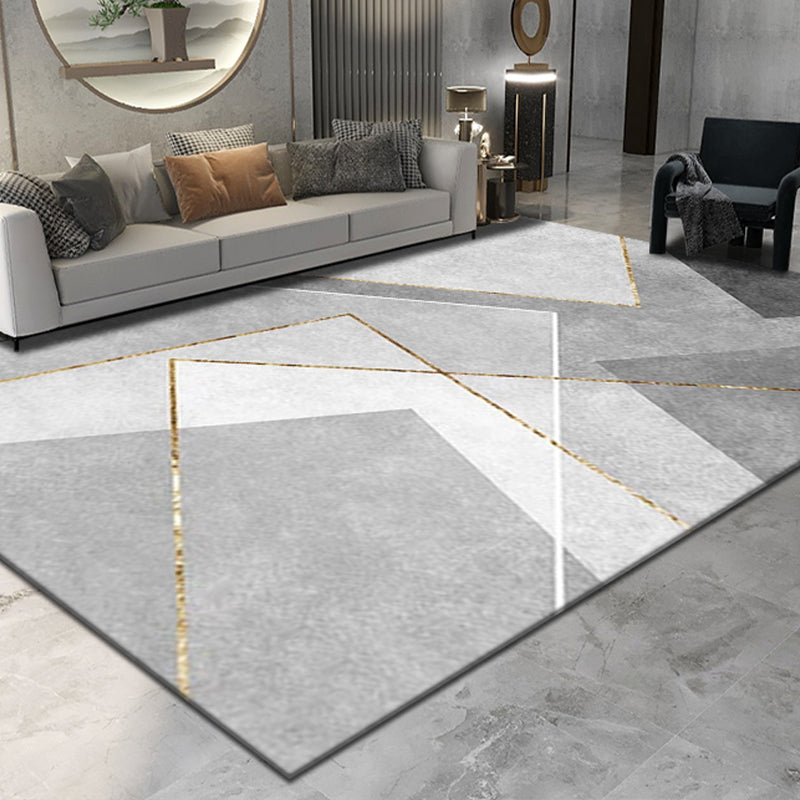 Multi Color Nordic Rug Polypropylene Geo Patterned Area Carpet Pet Friendly Stain-Resistant Indoor Rug for Parlor Grey Clearhalo 'Area Rug' 'Modern' 'Rugs' Rug' 2374719