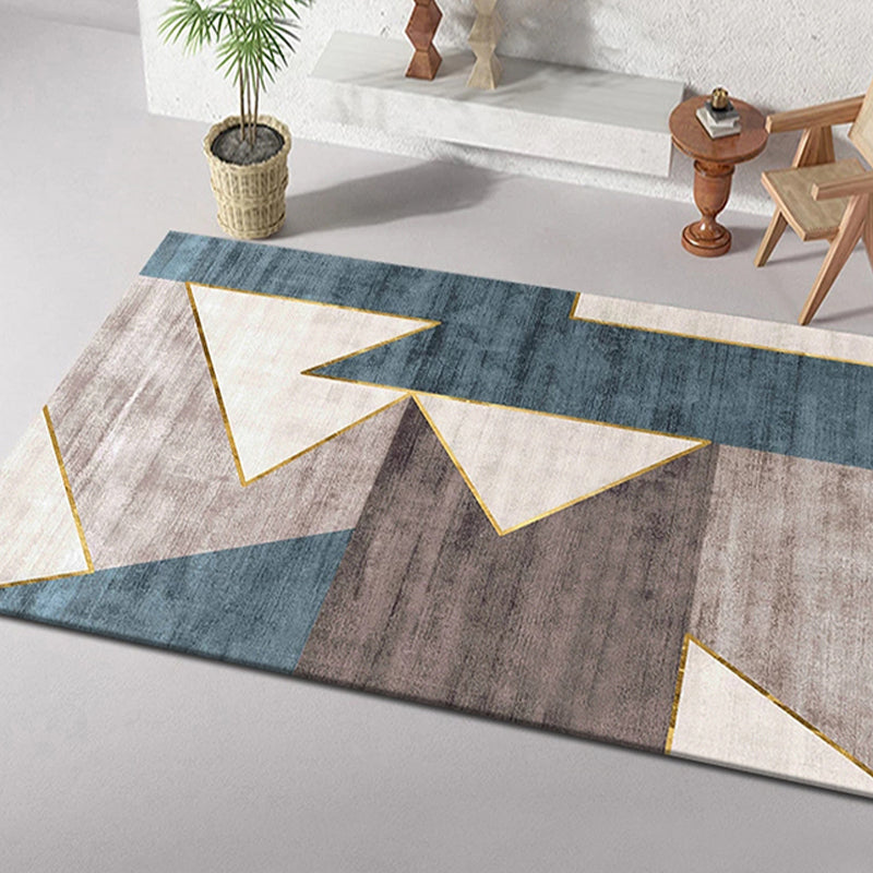 Multi Color Nordic Rug Polypropylene Geo Patterned Area Carpet Pet Friendly Stain-Resistant Indoor Rug for Parlor Tan Clearhalo 'Area Rug' 'Modern' 'Rugs' Rug' 2374725