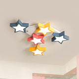 Acrylic Starry Flush Ceiling Light Kid Bedroom Nordic Stylish Colorful LED Ceiling Lamp Clearhalo 'Ceiling Lights' 'Close To Ceiling Lights' 'Close to ceiling' 'Flush mount' Lighting' 237472