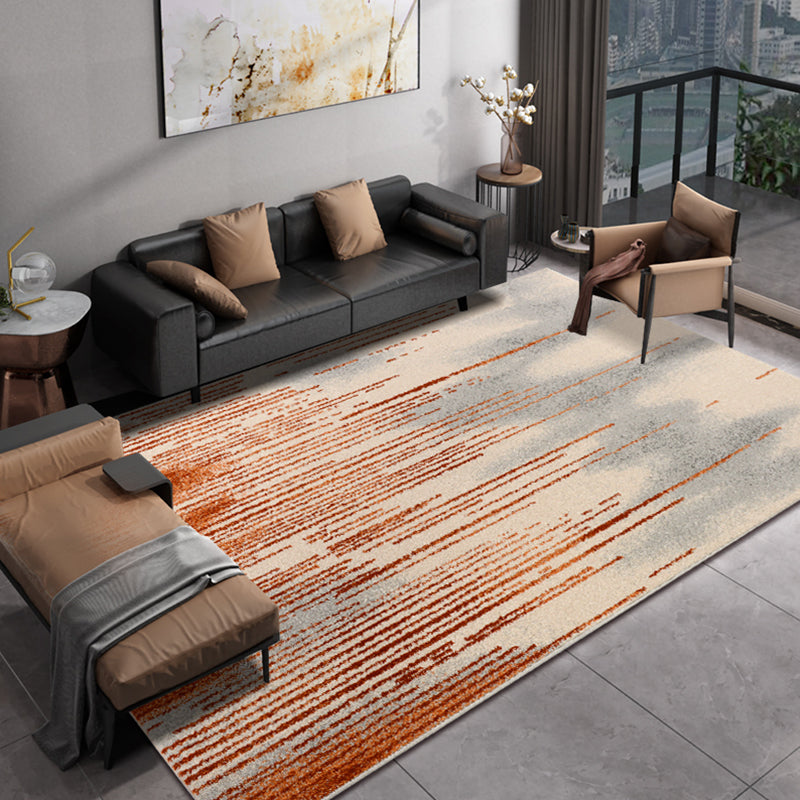 Calming Living Room Rug Multi Colored Geometric Indoor Rug Polypropylene Anti-Slip Easy Care Area Carpet Orange 6'7" x 9'6" Clearhalo 'Area Rug' 'Modern' 'Rugs' Rug' 2374730