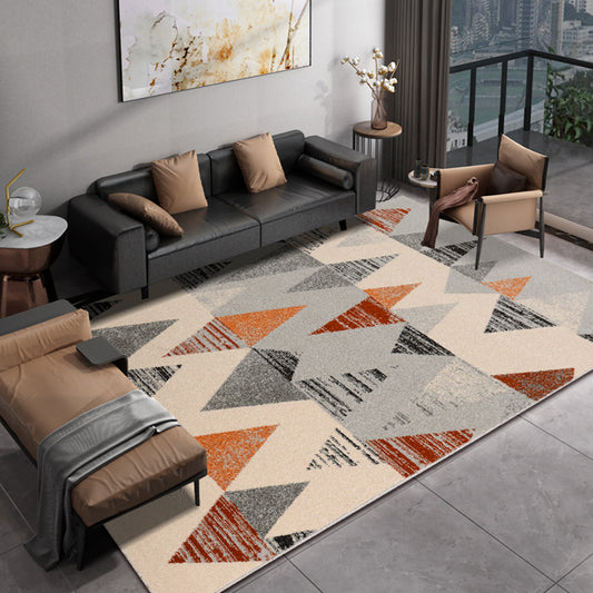 Calming Living Room Rug Multi Colored Geometric Indoor Rug Polypropylene Anti-Slip Easy Care Area Carpet Grey Clearhalo 'Area Rug' 'Modern' 'Rugs' Rug' 2374734