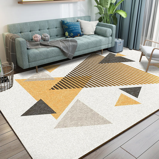 Calming Living Room Rug Multi Colored Geometric Indoor Rug Polypropylene Anti-Slip Easy Care Area Carpet Tan Clearhalo 'Area Rug' 'Modern' 'Rugs' Rug' 2374736