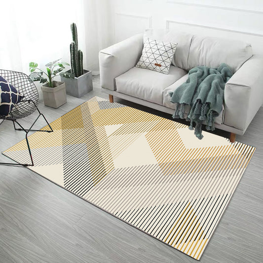Minimalist Geometric Print Rug Multi-Color Synthetics Indoor Rug Anti-Slip Backing Pet Friendly Area Carpet for Parlor Ginger Clearhalo 'Area Rug' 'Modern' 'Rugs' Rug' 2374758