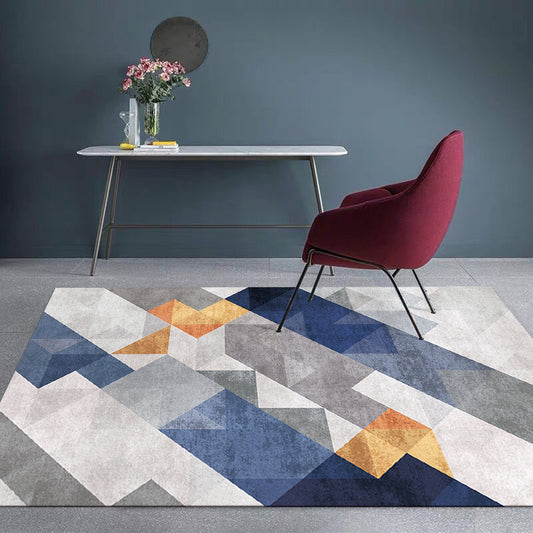 Scandinavian Geometric Pattern Rug Multi Color Polypropylene Carpet Anti-Slip Backing Easy Care Washable Indoor Rug for Living Room Clearhalo 'Area Rug' 'Modern' 'Rugs' Rug' 2374763