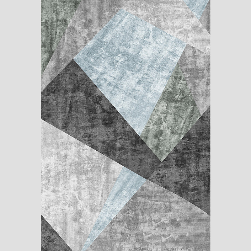 Nordic Decoration Rug Multi Color Geometric Print Indoor Rug Polyster Anti-Slip Backing Stain-Resistant Area Carpet Gray-Blue Clearhalo 'Area Rug' 'Modern' 'Rugs' Rug' 2374768