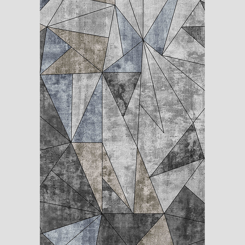 Nordic Decoration Rug Multi Color Geometric Print Indoor Rug Polyster Anti-Slip Backing Stain-Resistant Area Carpet Gray-Khaki Clearhalo 'Area Rug' 'Modern' 'Rugs' Rug' 2374771