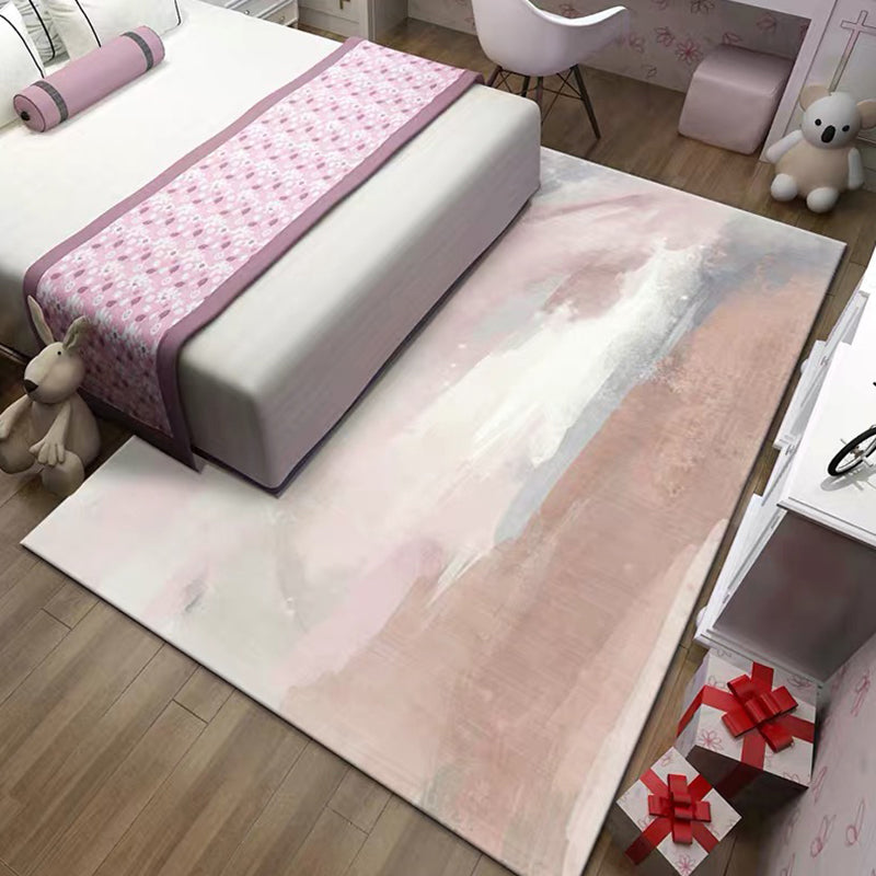 Simple Living Room Rug Multi-Color Geometric Print Indoor Rug Synthetics Anti-Slip Backing Stain-Resistant Carpet Pink Clearhalo 'Area Rug' 'Modern' 'Rugs' Rug' 2374783