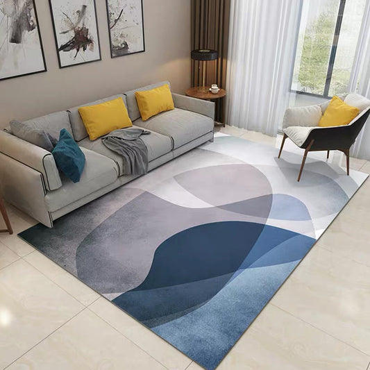 Simple Living Room Rug Multi-Color Geometric Print Indoor Rug Synthetics Anti-Slip Backing Stain-Resistant Carpet Dark Blue-Gray Clearhalo 'Area Rug' 'Modern' 'Rugs' Rug' 2374787