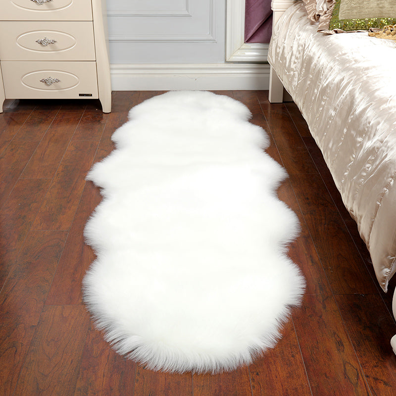 Relaxing Solid Color Rug Multi-Color Artificial Fur Indoor Rug Non-Slip Backing Pet Easy Care Area Carpet for Bedroom Clearhalo 'Area Rug' 'Casual' 'Rugs' Rug' 2374817