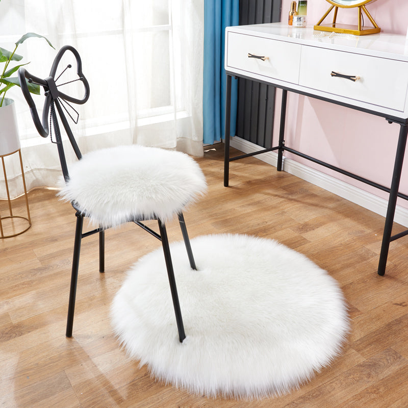 Modern Solid Color Rug Multi-Color Polypropylene Area Carpet Anti-Slip Backing Pet Friendly Indoor Rug for Decoration White Clearhalo 'Area Rug' 'Casual' 'Rugs' Rug' 2374831