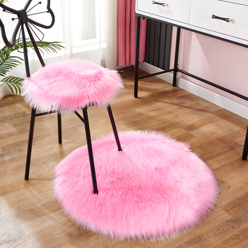 Modern Solid Color Rug Multi-Color Polypropylene Area Carpet Anti-Slip Backing Pet Friendly Indoor Rug for Decoration Rose Pink Clearhalo 'Area Rug' 'Casual' 'Rugs' Rug' 2374833