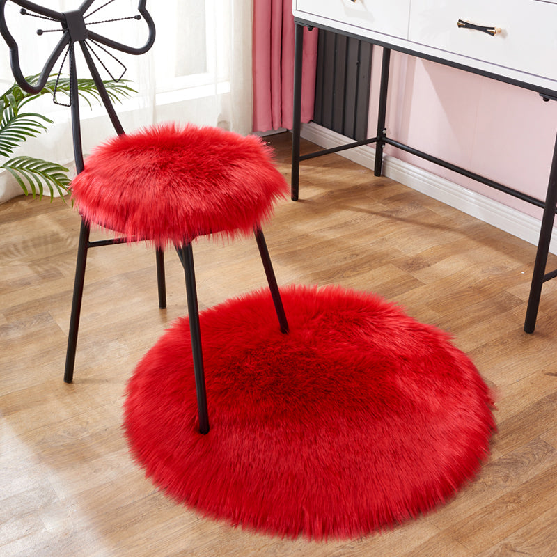 Modern Solid Color Rug Multi-Color Polypropylene Area Carpet Anti-Slip Backing Pet Friendly Indoor Rug for Decoration Red Clearhalo 'Area Rug' 'Casual' 'Rugs' Rug' 2374839