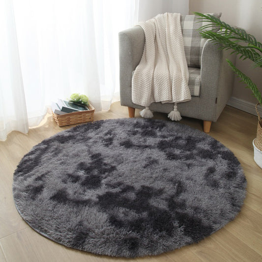 Calming Bedroom Rug Multicolored Solid Color Solid Color Indoor Rug Polyster Anti-Slip Backing Easy Care Area Carpet Dark Gray Clearhalo 'Area Rug' 'Casual' 'Rugs' Rug' 2374853