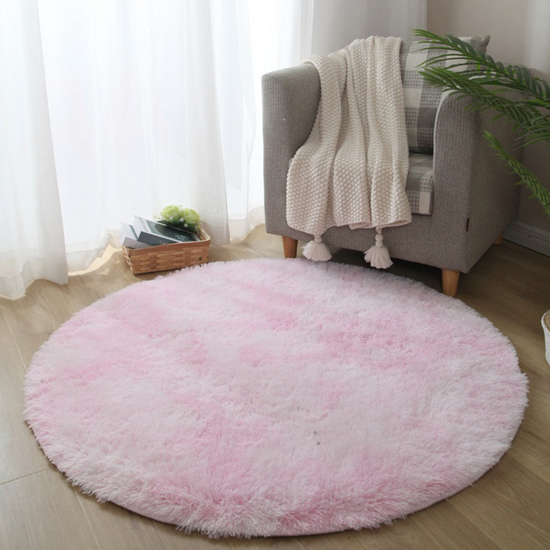 Calming Bedroom Rug Multicolored Solid Color Solid Color Indoor Rug Polyster Anti-Slip Backing Easy Care Area Carpet Light Pink Clearhalo 'Area Rug' 'Casual' 'Rugs' Rug' 2374856