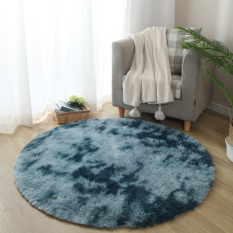 Calming Bedroom Rug Multicolored Solid Color Solid Color Indoor Rug Polyster Anti-Slip Backing Easy Care Area Carpet Blue Clearhalo 'Area Rug' 'Casual' 'Rugs' Rug' 2374865