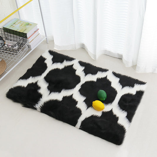Nordic Geo Printed Rug Multi Color Acrylic Area Carpet Easy Care Pet Friendly Indoor Rug for Decoration Black Clearhalo 'Area Rug' 'Casual' 'Rugs' Rug' 2374872