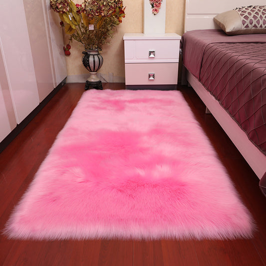 Multi Color Simple Rug Acrylic Solid Color Indoor Rug Non-Slip Backing Pet Friendly Easy Care Area Carpet for Bedroom Pink Clearhalo 'Area Rug' 'Casual' 'Rugs' Rug' 2374877