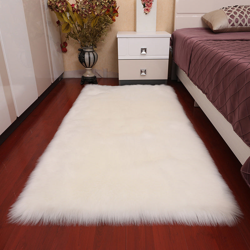 Multi Color Simple Rug Acrylic Solid Color Indoor Rug Non-Slip Backing Pet Friendly Easy Care Area Carpet for Bedroom White Clearhalo 'Area Rug' 'Casual' 'Rugs' Rug' 2374885