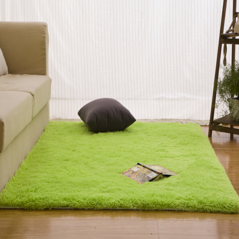 Multi Colored Solid Color Rug Polypropylene Minimalist Area Carpet Anti-Slip Backing Pet Friendly Indoor Rug for Living Room Fruit Green Clearhalo 'Area Rug' 'Casual' 'Rugs' Rug' 2374892