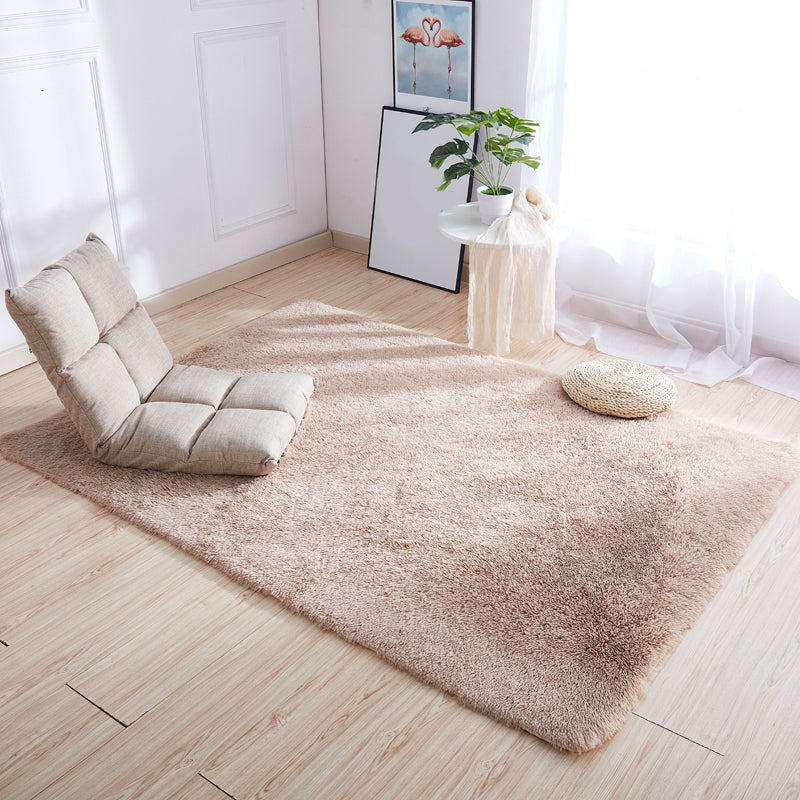 Casual Decoration Rug Multicolored Solid Color Indoor Rug Polyster Non-Slip Backing Easy Care Area Carpet Light Camel Clearhalo 'Area Rug' 'Casual' 'Rugs' Rug' 2374917