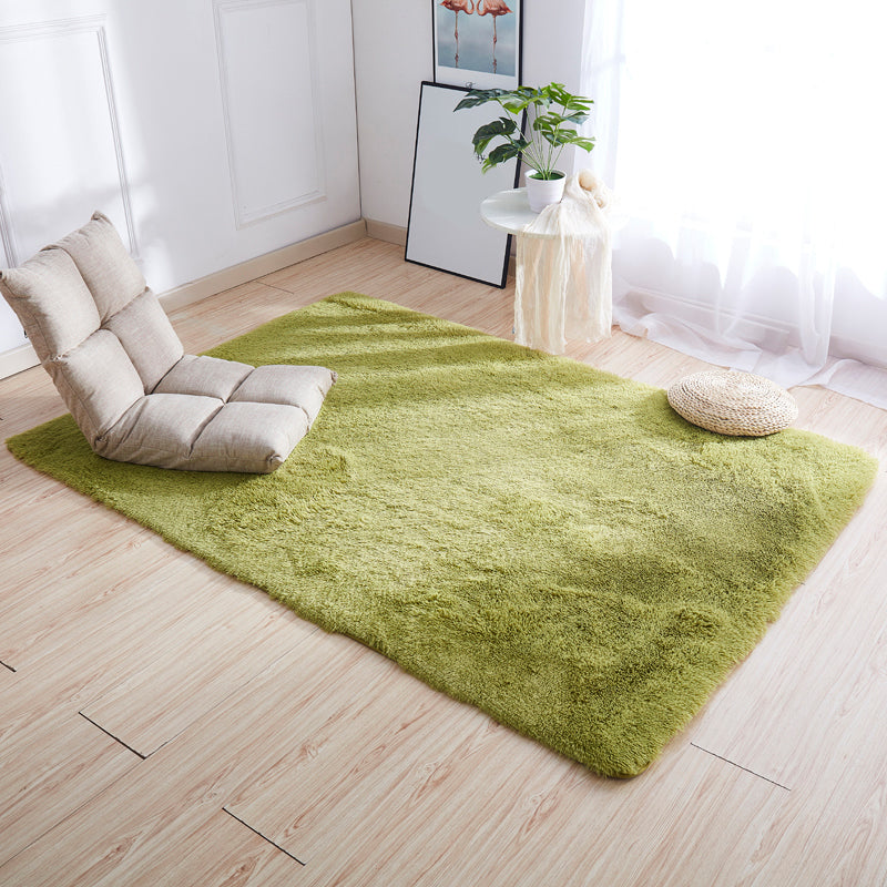 Casual Decoration Rug Multicolored Solid Color Indoor Rug Polyster Non-Slip Backing Easy Care Area Carpet Green Clearhalo 'Area Rug' 'Casual' 'Rugs' Rug' 2374921