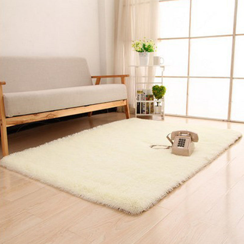 Relaxing Decoration Rug Multicolored Solid Color Area Carpet Polyster Anti-Slip Backing Pet Friendly Indoor Rug Cream Clearhalo 'Area Rug' 'Casual' 'Rugs' Rug' 2374926