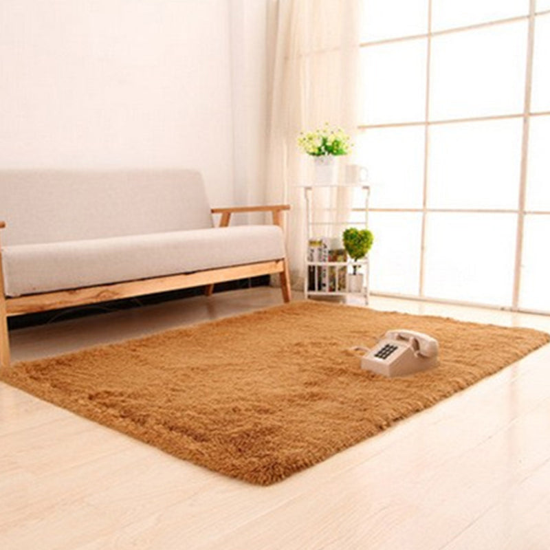 Relaxing Decoration Rug Multicolored Solid Color Area Carpet Polyster Anti-Slip Backing Pet Friendly Indoor Rug Khaki Clearhalo 'Area Rug' 'Casual' 'Rugs' Rug' 2374930
