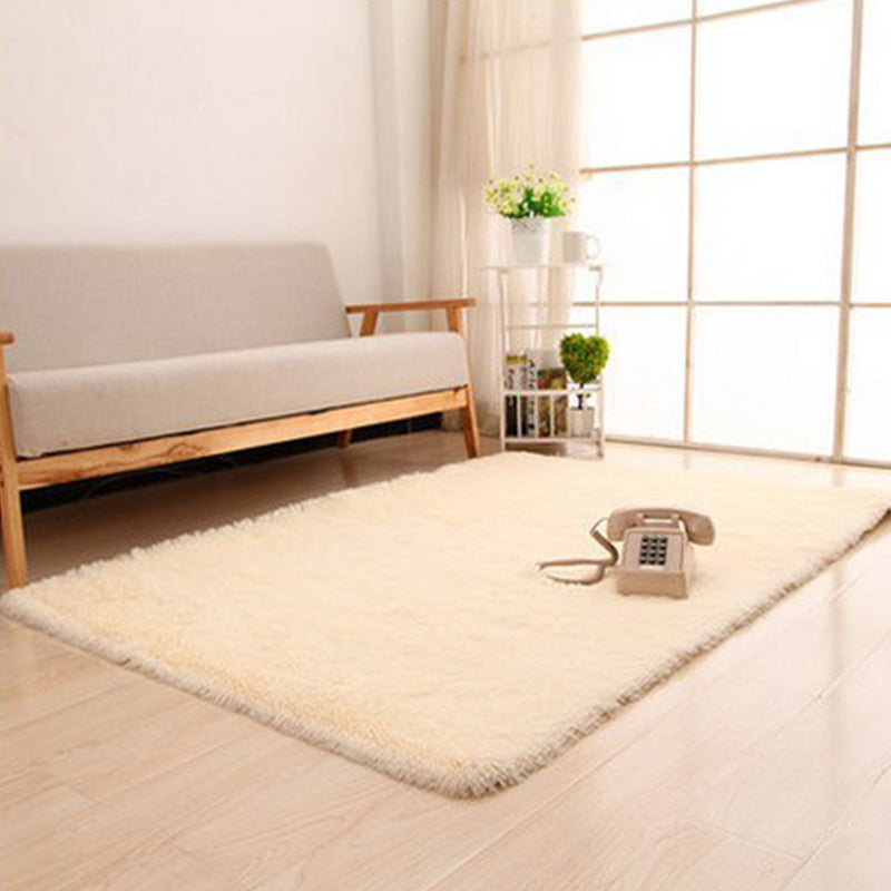 Relaxing Decoration Rug Multicolored Solid Color Area Carpet Polyster Anti-Slip Backing Pet Friendly Indoor Rug Beige Clearhalo 'Area Rug' 'Casual' 'Rugs' Rug' 2374931