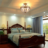 4 Bulbs Umbrella Semi Flush Mount Light Traditional Frosted Glass Ceiling Mounted Fixture in Brass Clearhalo 'Ceiling Lights' 'Close To Ceiling Lights' 'Close to ceiling' 'Glass shade' 'Glass' 'Semi-flushmount' Lighting' 237619