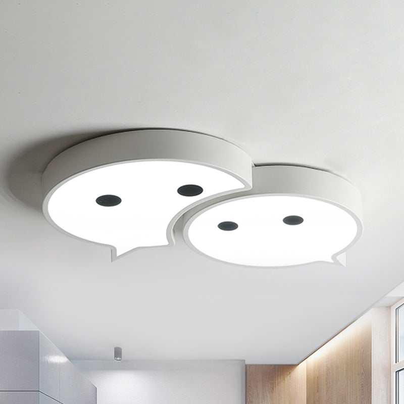 Baby Elf LED Ceiling Mount Light Cartoon Metal and Acrylic Ceiling Lamp for Child Bedroom White Clearhalo 'Ceiling Lights' 'Close To Ceiling Lights' 'Close to ceiling' 'Flush mount' Lighting' 238208