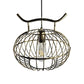 Lantern Design Metal Hanging Pendant Light with Wire Frame Lodge Style 1 Head Dining Room Ceiling Fixture in Rust/Aged Brass Antique Brass Clearhalo 'Art Deco Pendants' 'Cast Iron' 'Ceiling Lights' 'Ceramic' 'Crystal' 'Industrial Pendants' 'Industrial' 'Metal' 'Middle Century Pendants' 'Pendant Lights' 'Pendants' 'Tiffany' Lighting' 23845