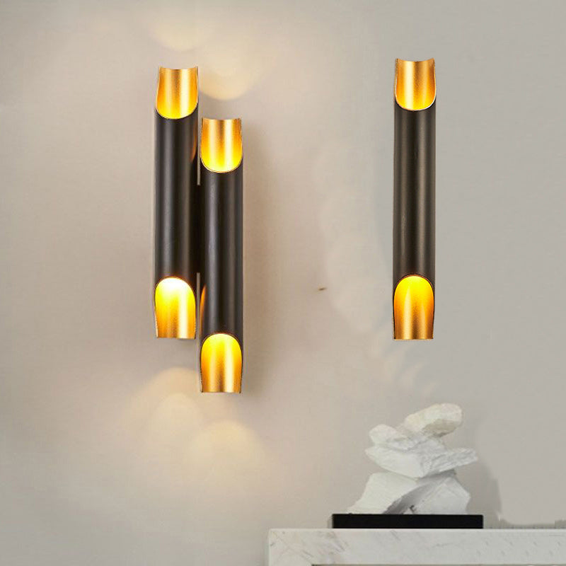 Tubular Aluminum Wall Light Fixture Post-Modern Wall Lighting Sconce for Living Room Clearhalo 'Cast Iron' 'Glass' 'Industrial' 'Modern wall lights' 'Modern' 'Tiffany' 'Traditional wall lights' 'Wall Lamps & Sconces' 'Wall Lights' Lighting' 2384928