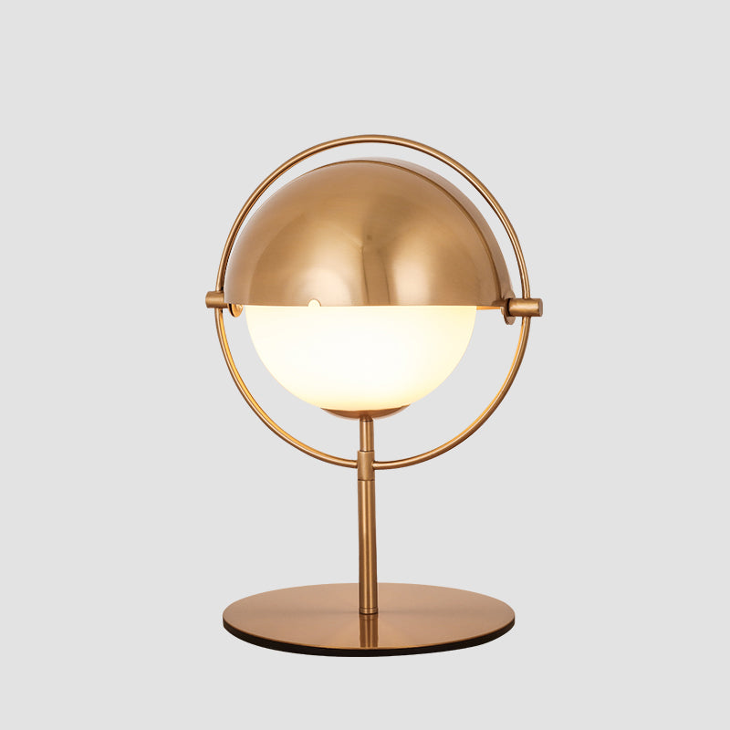 Postmodern Swivelable Globe Table Lamp Opaline Glass 1-Light Bedroom Night Light Clearhalo 'Lamps' 'Table Lamps' Lighting' 2384953
