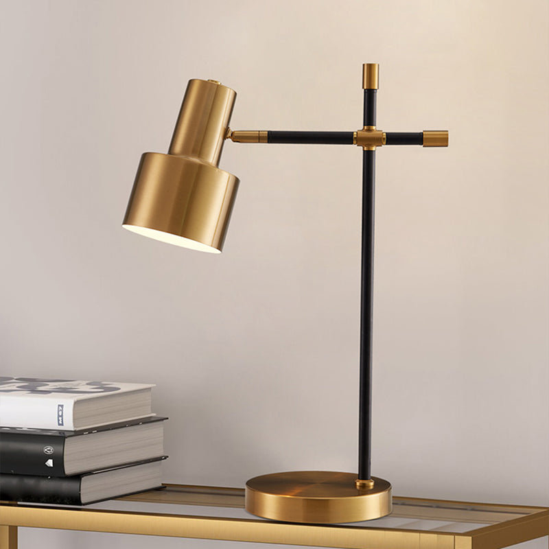 Grenade Adjustable Study Desk Light Metal 1 Bulb Postmodern Style Table Lamp in Gold-Black Clearhalo 'Lamps' 'Table Lamps' Lighting' 2384962
