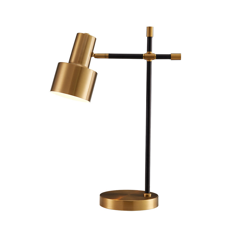 Grenade Adjustable Study Desk Light Metal 1 Bulb Postmodern Style Table Lamp in Gold-Black Gold Clearhalo 'Lamps' 'Table Lamps' Lighting' 2384963