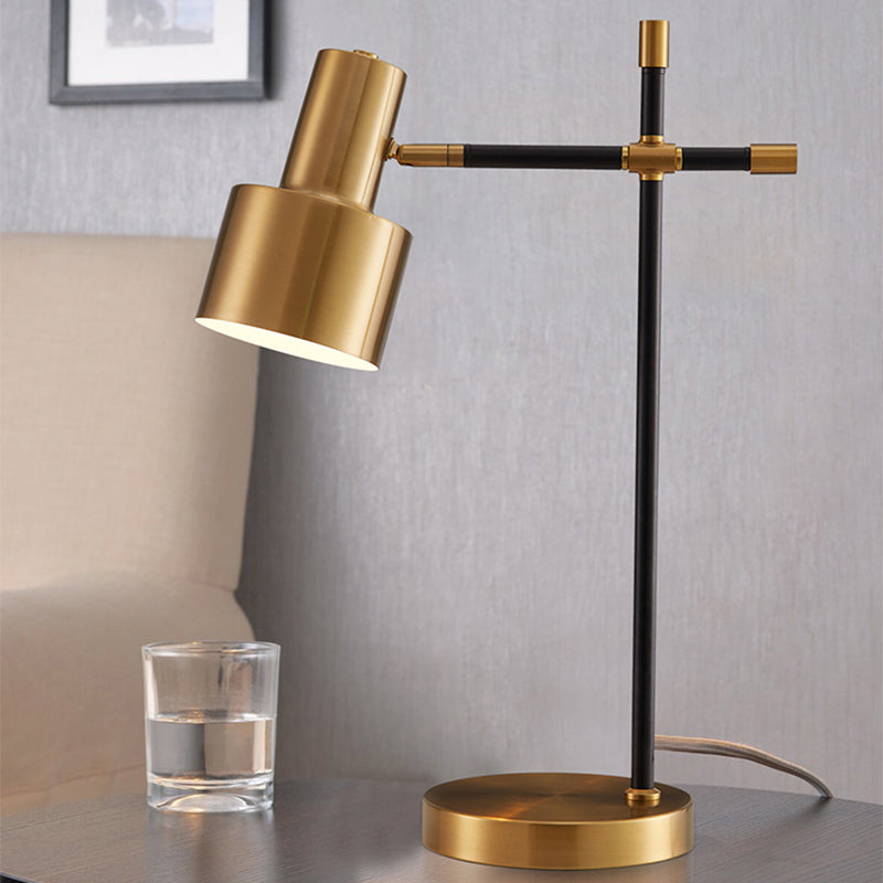 Grenade Adjustable Study Desk Light Metal 1 Bulb Postmodern Style Table Lamp in Gold-Black Clearhalo 'Lamps' 'Table Lamps' Lighting' 2384965