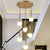 Minimalist Ball Pendant Lighting White Glass Stairway Multi Hanging Light Fixture in Gold 6 Gold Globe Clearhalo 'Art Deco Pendants' 'Cast Iron' 'Ceiling Lights' 'Ceramic' 'Crystal' 'Industrial Pendants' 'Industrial' 'Metal' 'Middle Century Pendants' 'Modern Pendants' 'Modern' 'Pendant Lights' 'Pendants' 'Tiffany' Lighting' 2385134