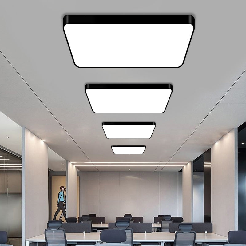 Modern Geometric Ceiling Lighting Acrylic Office LED Flush Mounted Light Fixture Clearhalo 'Ceiling Lights' 'Close To Ceiling Lights' 'Close to ceiling' 'Flush mount' Lighting' 2385193