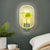 Artistic Loop Shaped Wall Lamp Metal Bedside Wall Sconce Light with Clear Glass Plant Pot Green Rectangle Clearhalo 'Wall Lamps & Sconces' 'Wall Lights' Lighting' 2385260