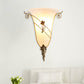 Brass Bell Sconce Traditionary White Glass 1 Head Wall Mounted Lighting for Living Room Clearhalo 'Wall Lamps & Sconces' 'Wall Lights' Lighting' 238756