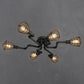 Iron Wire Cage Ceiling Lighting Industrial Entryway Semi Flush Mount Light in Black Clearhalo 'Ceiling Lights' 'Close To Ceiling Lights' 'Close to ceiling' 'Semi-flushmount' Lighting' 2388764
