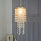 Gold 1 Bulb Pendant Light Boho Chic Shell Discs Suspension Light for Dining Room Clearhalo 'Ceiling Lights' 'Pendant Lights' 'Pendants' Lighting' 2388800