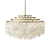 White 4 Layers Chandelier Vintage Shell 6-Light Dining Room Suspended Lighting Fixture White Clearhalo 'Ceiling Lights' 'Chandeliers' Lighting' 2388816