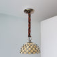 Beige Bowl Suspension Lamp Tiffany 1-Bulb Cut Glass Ceiling Light Fixture with Jewel Deco Clearhalo 'Ceiling Lights' 'Glass shade' 'Glass' 'Industrial' 'Middle Century Pendants' 'Pendant Lights' 'Pendants' 'Tiffany close to ceiling' 'Tiffany Pendants' 'Tiffany' Lighting' 2389031