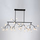 Firefly LED Island Light Postmodern Acrylic Dining Room Linear Pendant Ceiling Lamp Black Clearhalo 'Ceiling Lights' 'Island Lights' Lighting' 2389130