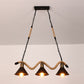 Matte Black Cone Island Lighting Industrial Metal Cafe Bar Hanging Light with Twisted Rope Clearhalo 'Ceiling Lights' 'Island Lights' Lighting' 2389207